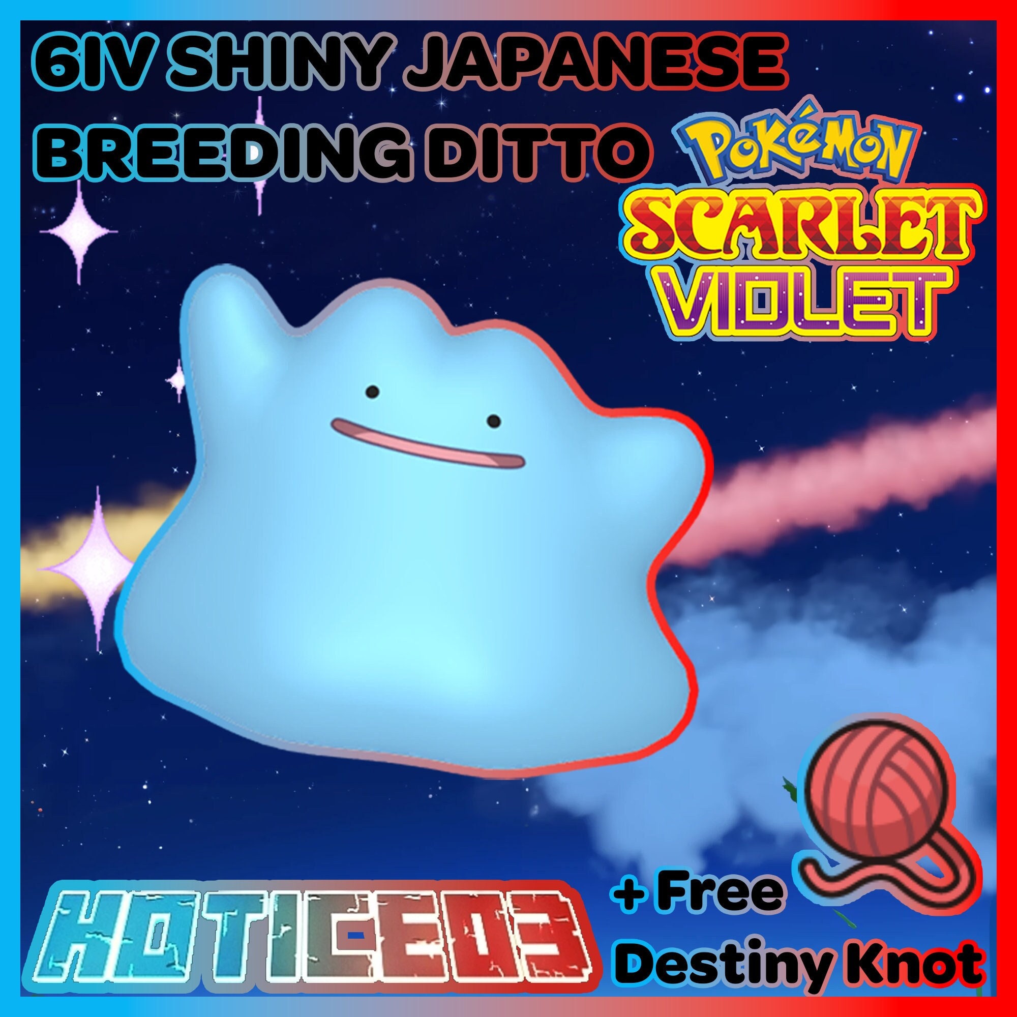 Pokemon Scarlet and Violet ~ x3 Shiny 6IV Japanese Ditto Masuda ~ Fast  Delivery