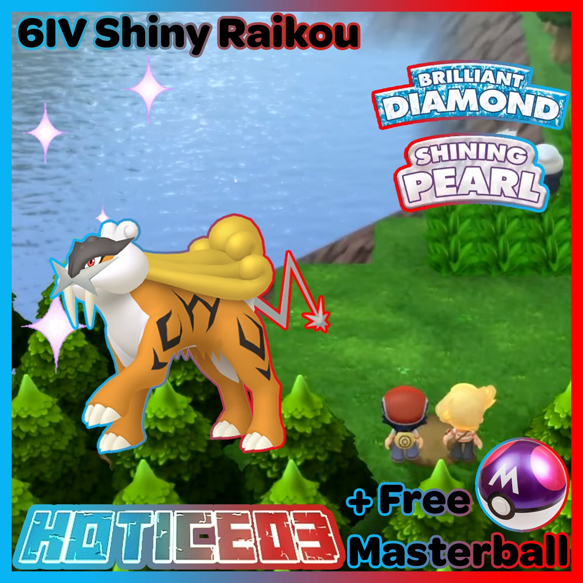 Shiny RAIKOU 6IV / Pokemon Brilliant Diamond and Shining Pearl 