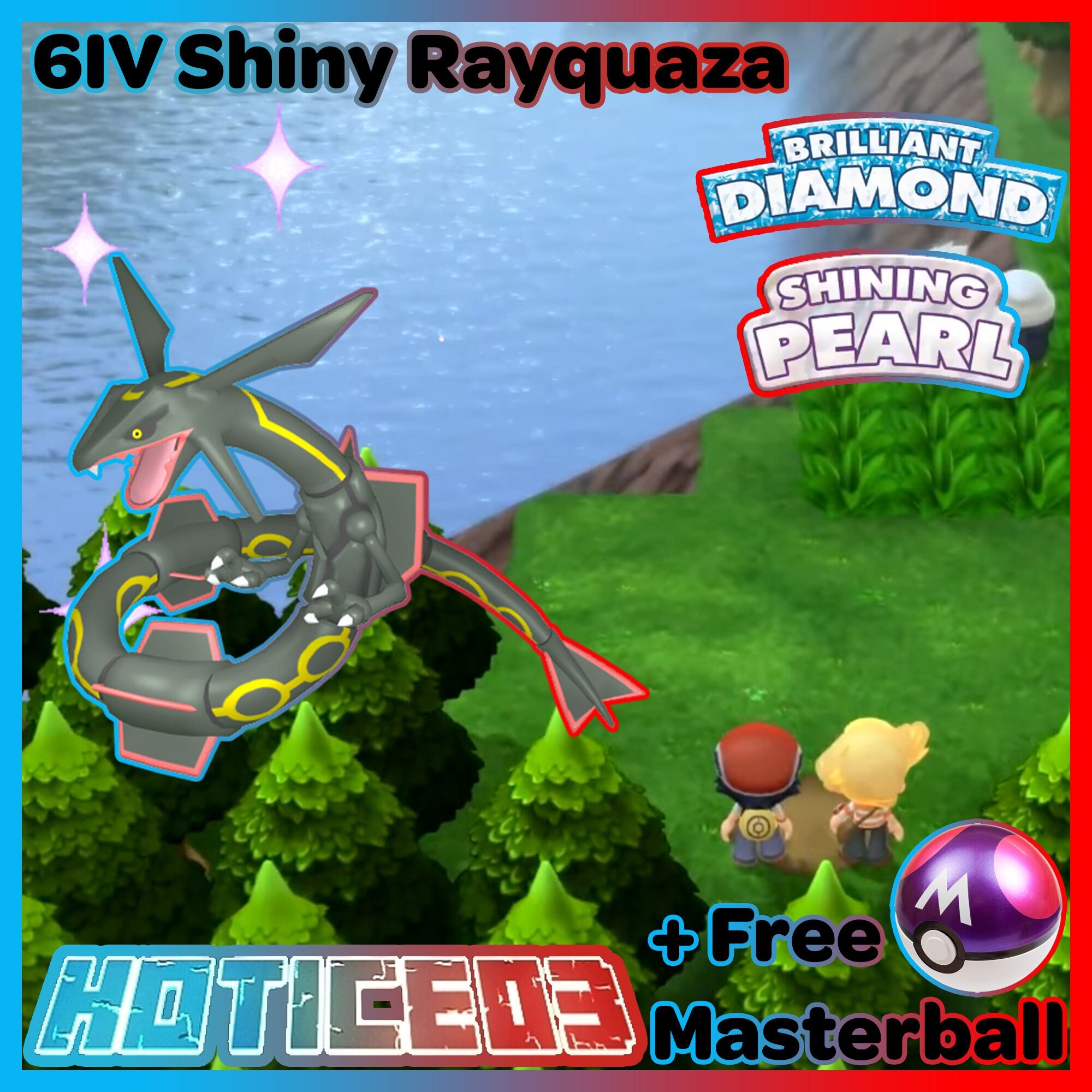  elymbmx 6IV and Shiny Rayquaza Event Legendary Holding