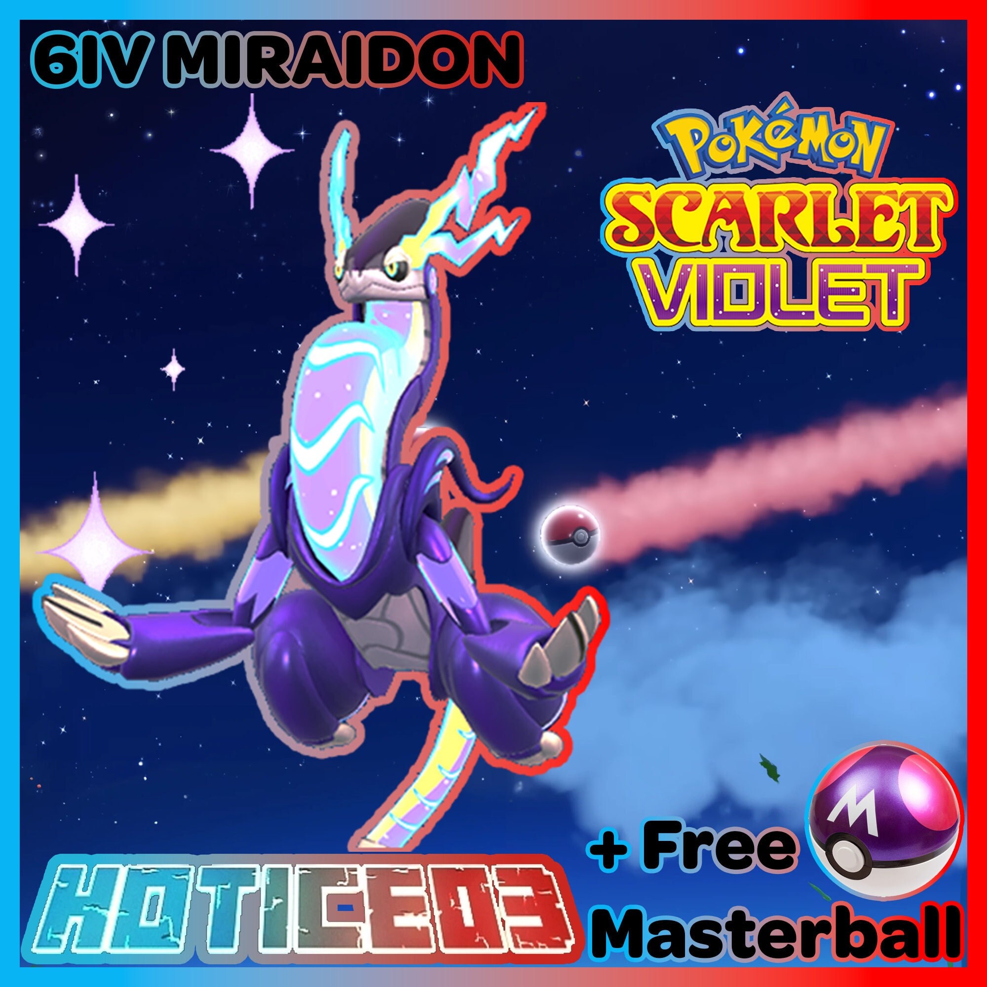 Legendary Miraidon/ Pokémon Scarlet and Violet / 6IV Pokemon / Legendary  Pokemon