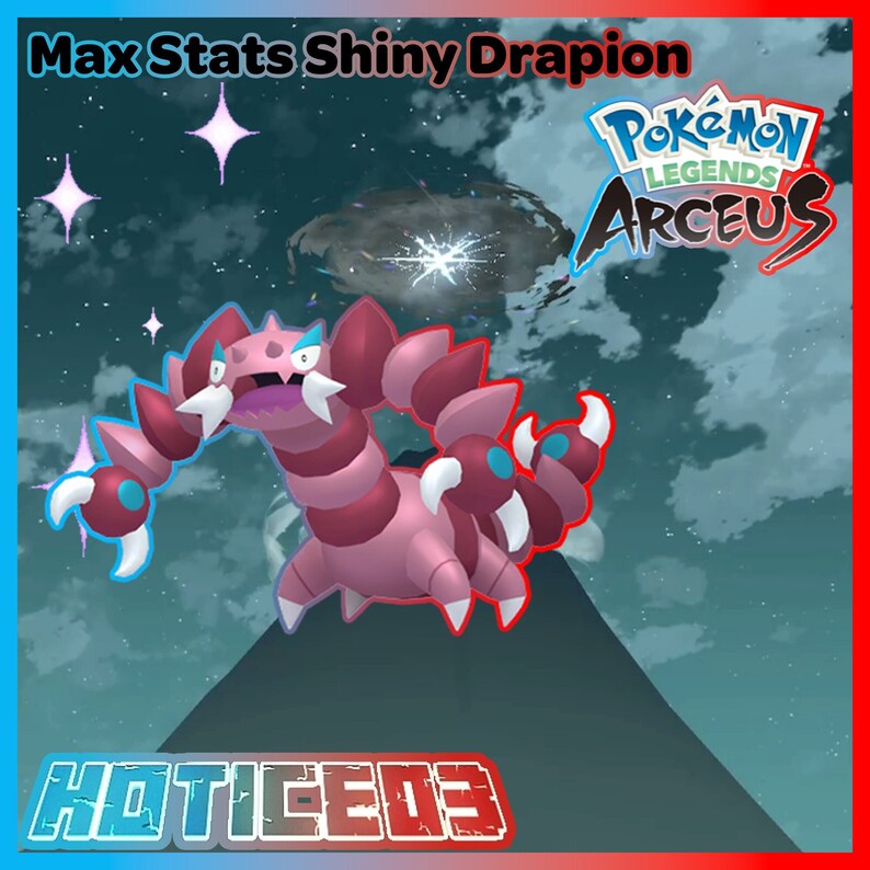 Pokemon Legends Arceus Shiny Drapion Max Stats Etsy