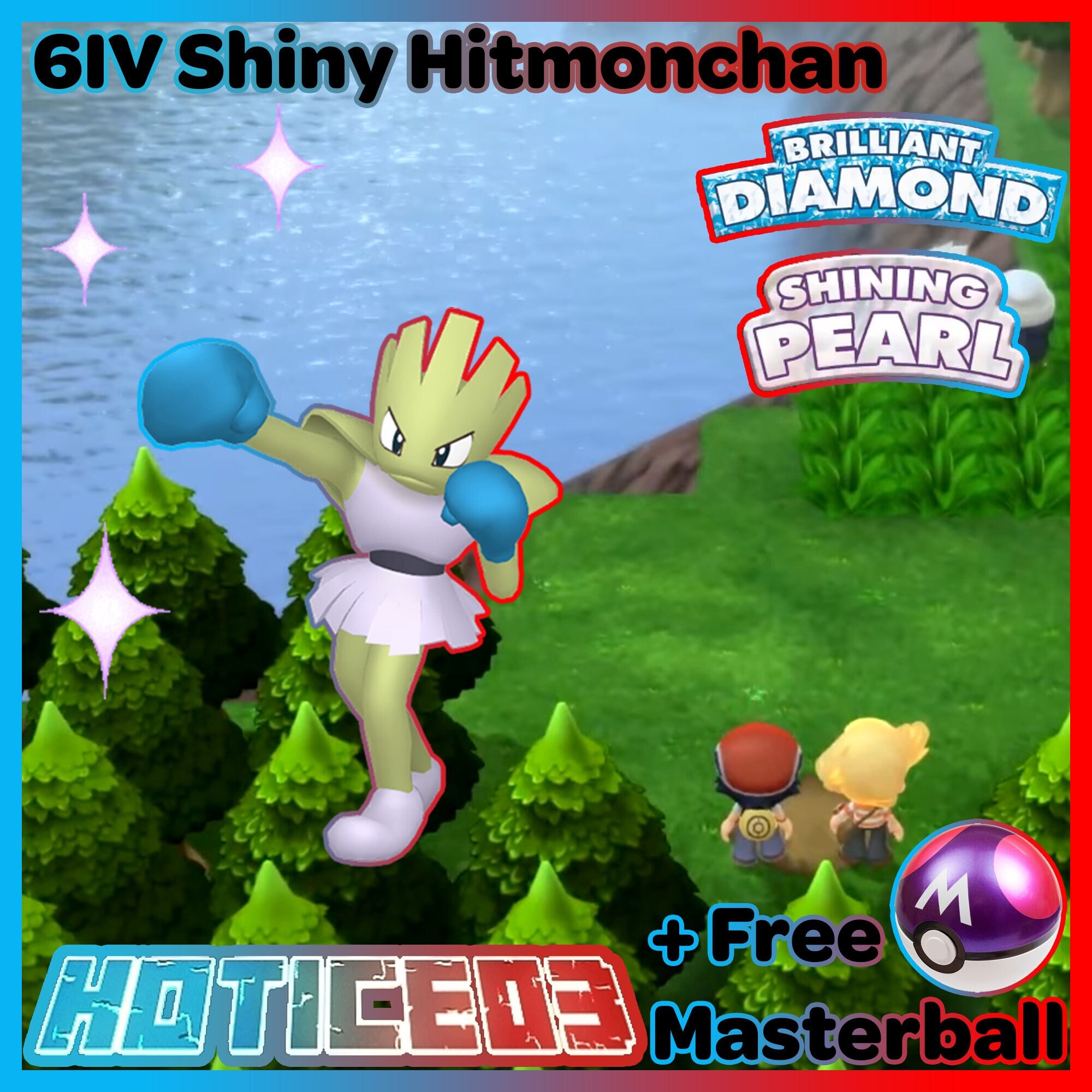 Shiny HITMONCHAN 6IV / Pokemon Brilliant Diamond and Shining