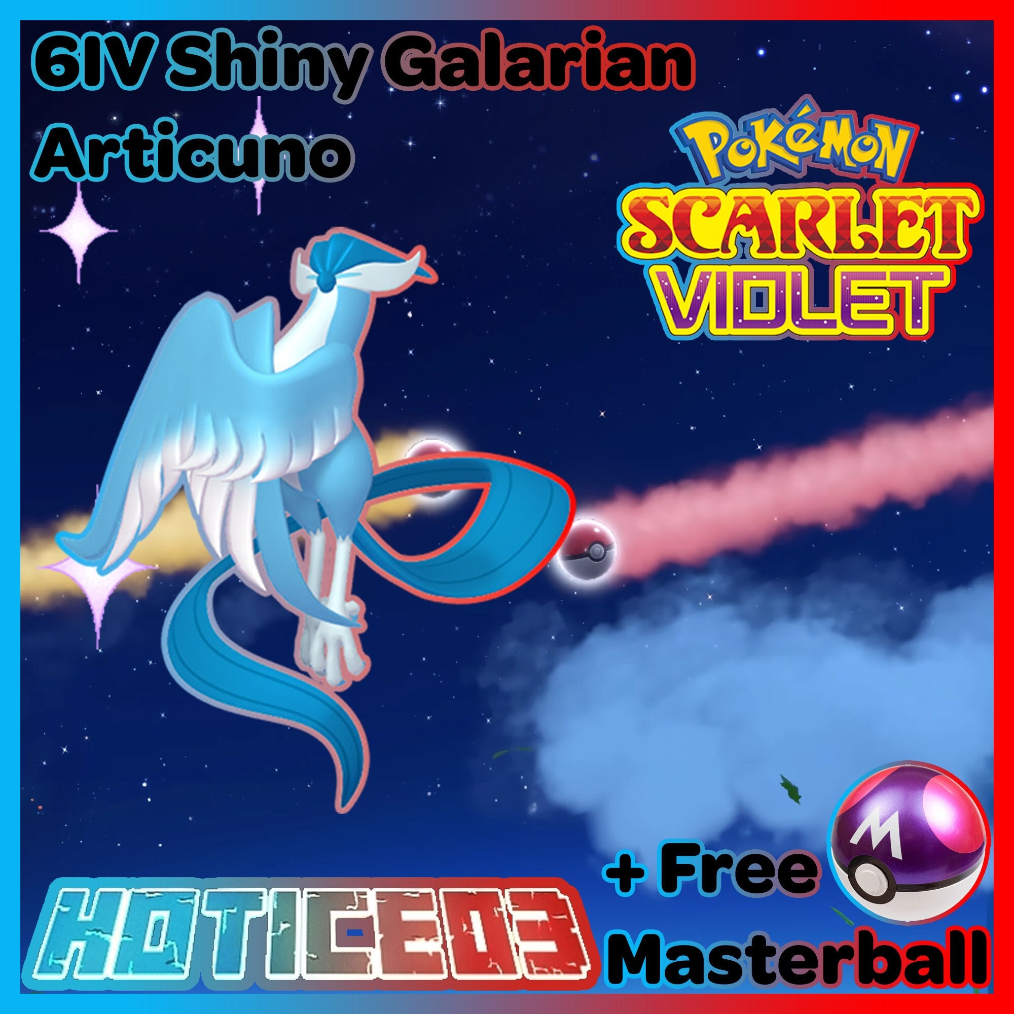 Pokémon Scarlet and Violet/ Rare Shiny Articuno Galarian/ 6IV 