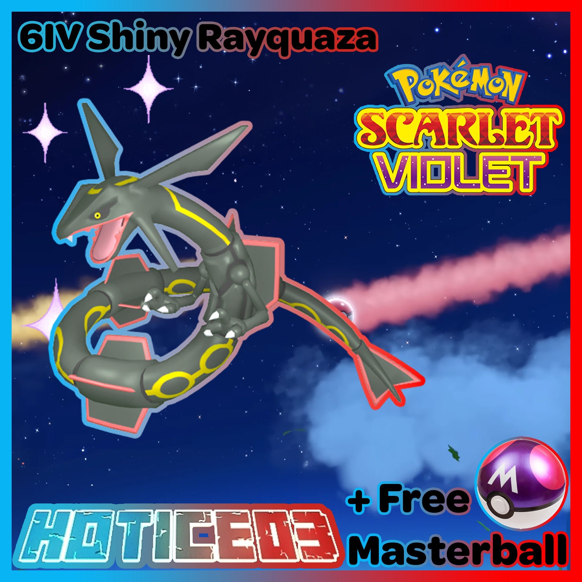  elymbmx 6IV and Shiny Rayquaza Event Legendary Holding