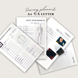 Mini PDF sewing planner for your sewing projects, download, digital sewing planner, organizator