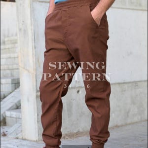 Unisex stylish pants pdf sewing pattern, jeans pants digital sewing pattern, men denim jeans pattern, unisex denim trousers sewing pattern