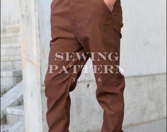 Unisex stylish pants pdf sewing pattern, jeans pants digital sewing pattern, men denim jeans pattern, unisex denim trousers sewing pattern