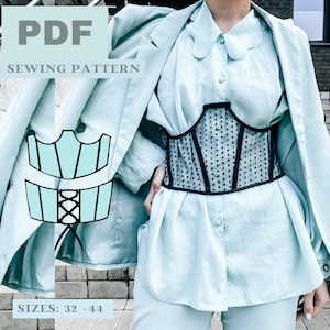 Trendy Corset Belt PDF sewing pattern, Stylish Underbust belt, Sewing Tutorial, Pattern On Top 2021, Digital Download