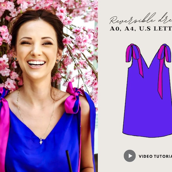 V Neck Slip Dress Pattern Etsy