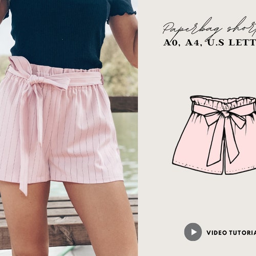 PDF Sewing Pattern High Waist Pleated Shorts for Women/ DIY - Etsy