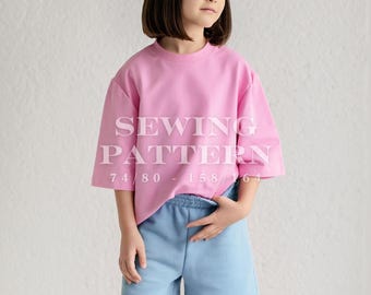 Kids Shorts Sewing Pattern - Simple No-Pocket Design, Unisex Summer PDF, Sizes 1-14 Years