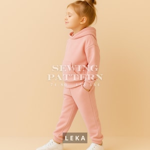 Child Sweatpants with pockets Sewing Pattern, PDF Printable jogger for kids, oversize Sewing Pattern, sweatpants kiddo Pattern, 1Y - 14Y