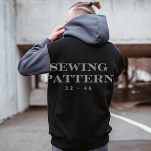 Men's Hoodie Sewing Pattern PDF Printable Hoodie Pattern with Pocket, Men Jumper Sewing Pattern , Trendy Jumper Pattern, Easy Oversize PDF