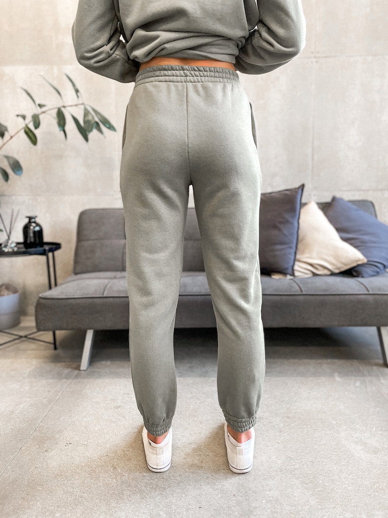 High Waist Jogger Trousers and Sweat Shorts PDF Sewing Patterns, Comfort Trousers Sewing Pattern, with Pockets, french terry, sweat pants image 8