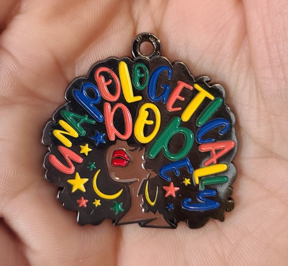 Charms for jewelry making, Alloy charms, Afro Charm, Afro Girl Charm, Black Girl Charms, Natural Hair Charm, Face Charm, Dope Charm, Pendant