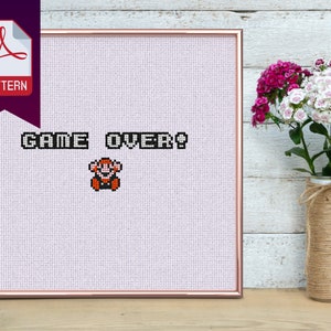 Game Over - Super Mario Bros. 3 - Cross Stitch Pattern