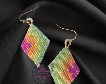Neon burst dangle earrings