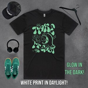 motivational glow apparel, inspirational typography shirt, glow in the dark shirt, uplifting message T-shirt, positive vibes T-shirt, Hoodie