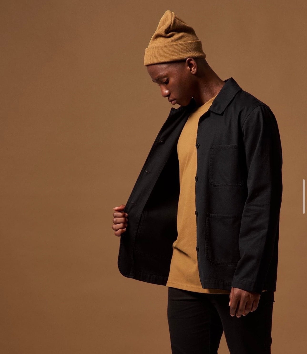 メンズチョアパーソナライズコットンドリルウォッシュジャケット、4