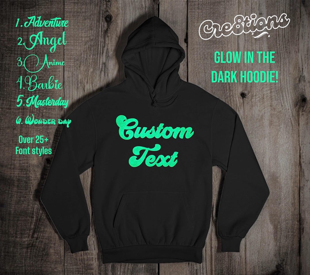 Glow in the dark customized hoodie main image 1