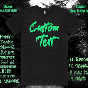 Custom Halloween glow in the dark clothes, Halloween gift, Halloween glow in the dark, custom Halloween, Halloween glow in the dark shirt,