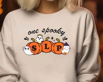 Slp Gifts Teacher Halloween Shirt Happy Halloween Ghost Shirt Teaching Shirts Trick Or Teach Slp Shirt Spooky Season One Spooky Slp
