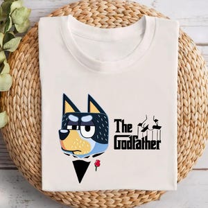 Chemise Bluey le parrain Chemise papa drôle T-shirt père de chien Chemise papa Chemise papa cool Cadeau fête des pères Chemise famille bleue T-shirt fan bleu