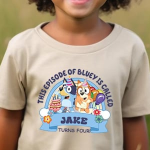 Blue dog Birthday Shirt Personalized Birthday Shirt This Episode is Called Birthday Boy Shirt Custom Blue dog Birthday T-shirt Birthday Tee