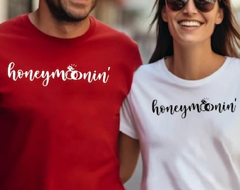 Honeymoon Shirts for Newlyweds Honeymooning Matching Shirts Matching Couple Shirts Bride and Groom Travel Shirts Custom Wedding Shirts
