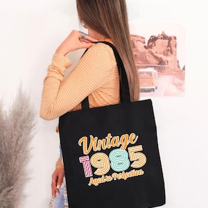 1985 Gifts 40th Birthday Tote Bag 40th Birthday Party Gifts Bulk Gifts 40th Birthday Shoulder Bag Custom Birthday Gifts Personalized Tote