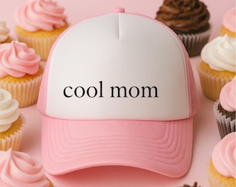 Cool Mom Trucker Hat Gift for Trendy Moms Mom Trucker Cap Funny Mom Hat Trendy Trucker Hat for Women Mom Gift Trendy  Aesthetic Mom Hat