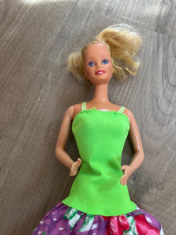 barbie in green dress Light Blue V-Neck Shimmery Sequin Gown With Open Back