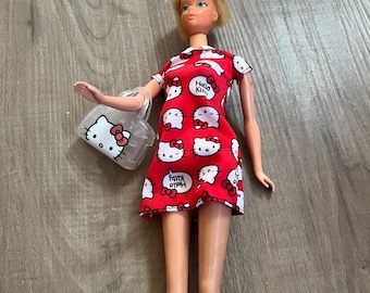 barbie hello kitty red dress fashion Hello Kitty Barbie Doll (2008)