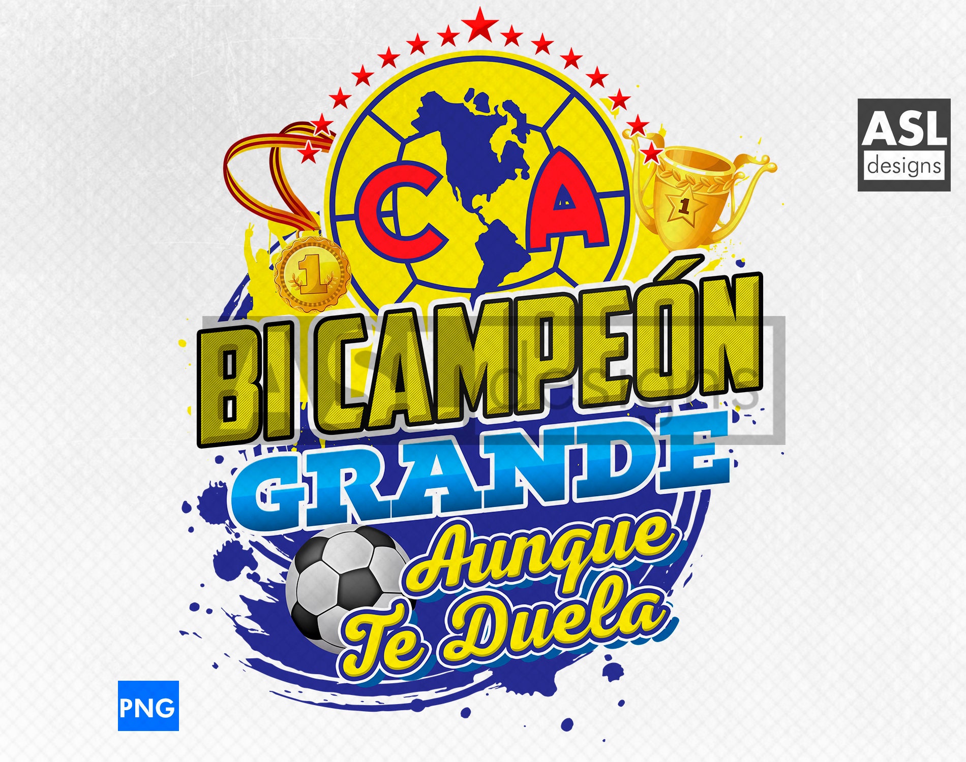 Buy Club America Amame Mas Vector PNG Diseño Para Playera Bicampeon