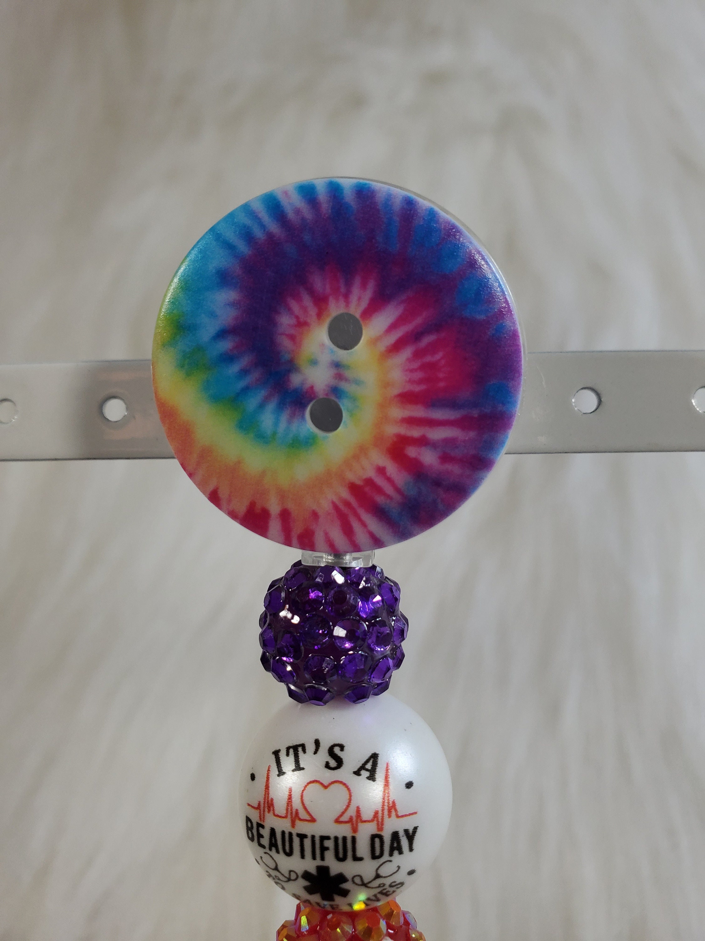 Tie Dye Rainbow Badge Real/medical Badge Reel/ Grey's Anatomy Badge Reel 