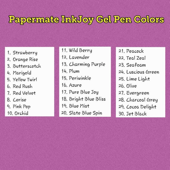Paper Mate Inkjoy Gel Periwinkle Medium Point 0.7 mm Retractable Gel Pen (  Periwinkle Gel Ink)