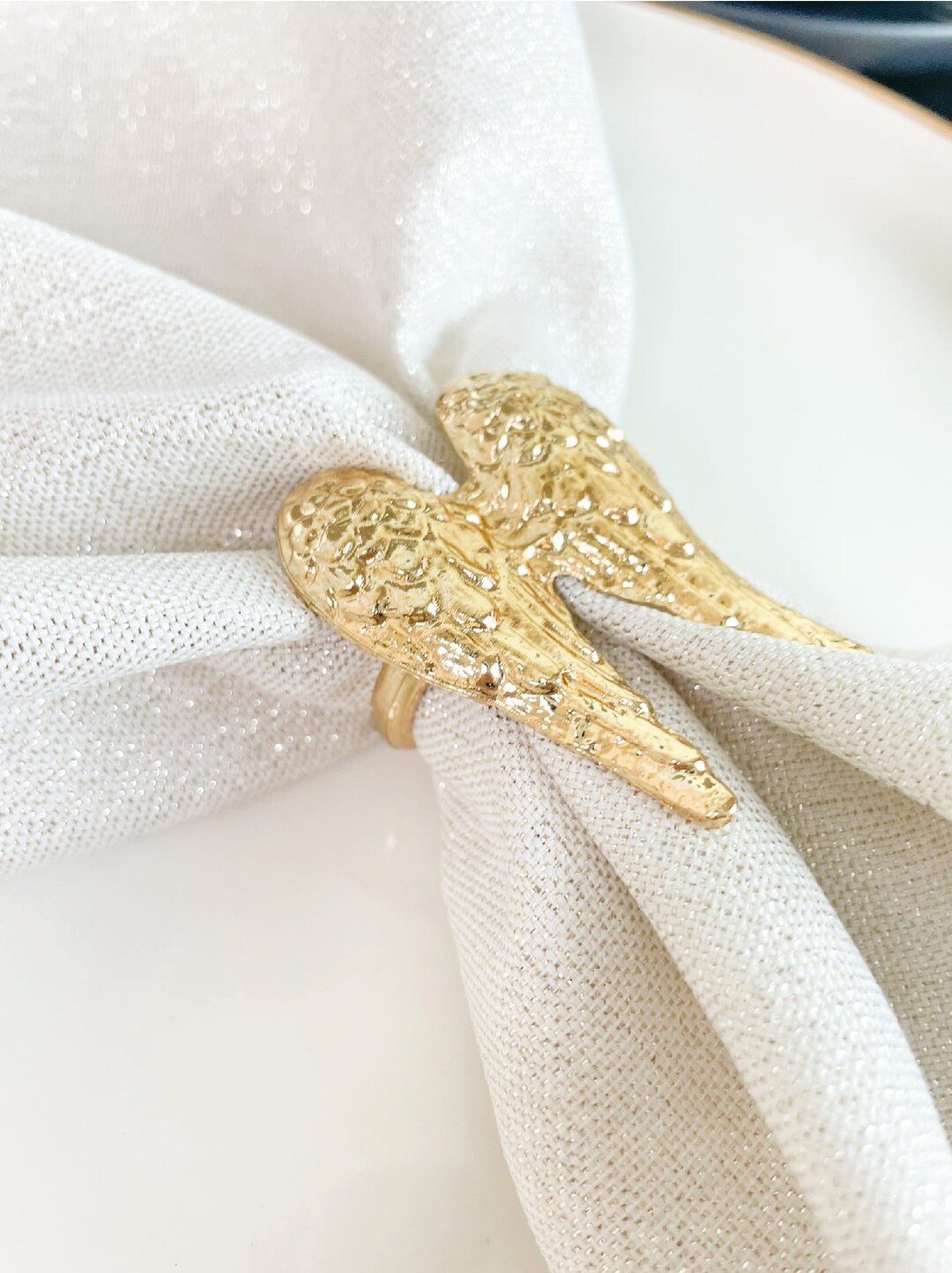 Angel Wings Napkins Rings Set of 6 for All Occasions Napkin Etsy