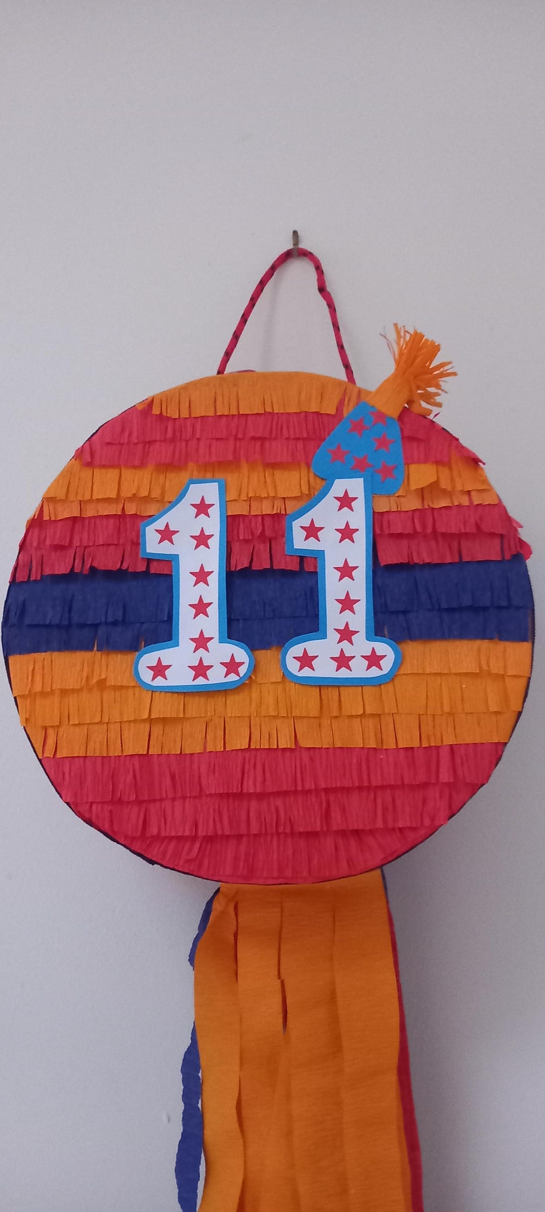 Circle 11th Birthday Pinata Size 30cm With Stick Pinata Included - Etsy UK