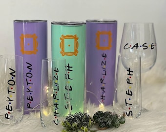 Friends inspired name tumbler