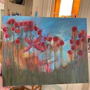 Original Artwork, &quot;Field&quot; Acrylic on Canvas 14x11inches