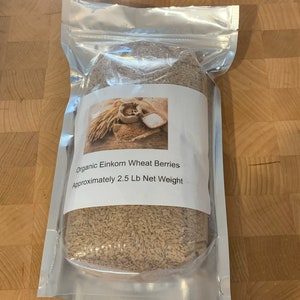 Organic Einkorn Wheat Berries 2.5lbs