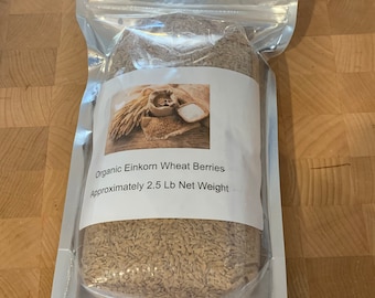 Organic Einkorn Wheat Berries 2.5lbs