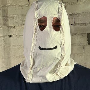 The Strangers Movie Man in the Mask Costume Killer Sack Hood Halloween Scary Fast Shipping Available