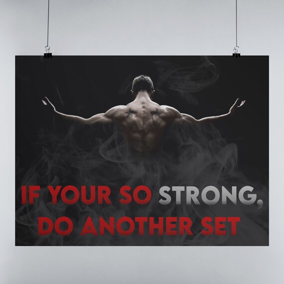 Exercise Wall Art Motivational Poster Print Inspirational Etsy