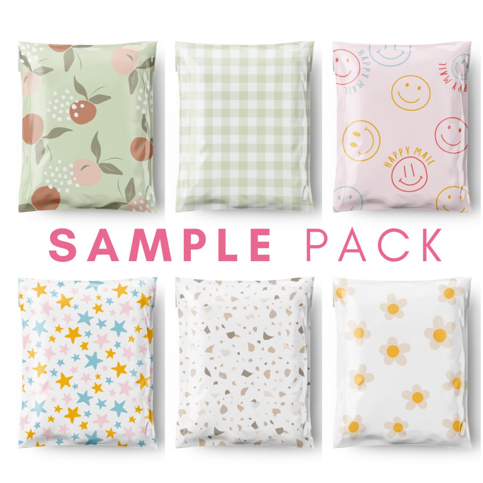 Sample Poly Mailer Pack Cute Poly Mailerflower Poly Mailer Etsy