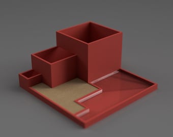 3D Printable Zen Garden Planter: Succulent & Sand Tray (STL File)