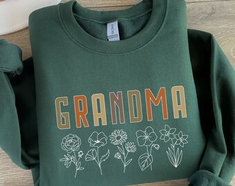 Custom Birthflower Sweater Personalized Birth Month Flower Sweatshirt Moms Garden Shirt Customised Mothers Day Gift Friendship Shirt