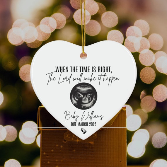 Religious Pregnancy Announcement Ultrasound Ceramic Ornament Gift