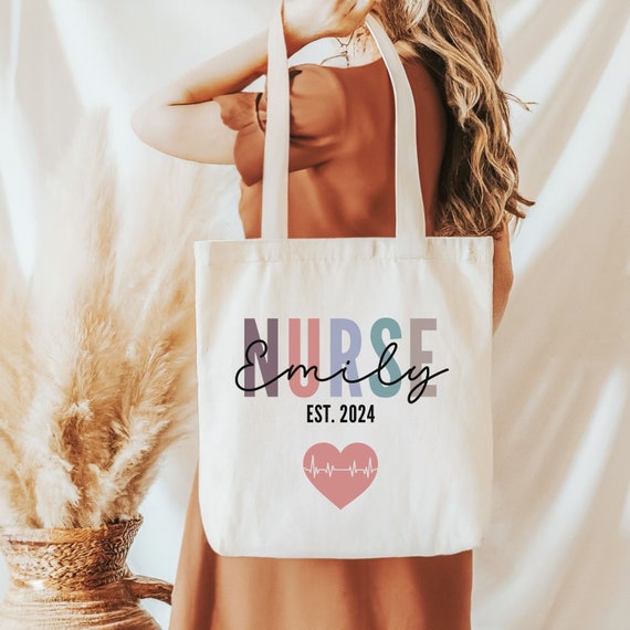 Personalized Nurse Tote Bag Personalized Nurse Appreciation Gift Nursing Tote Bag RN Tote Custom Tote Bag Gift for Nurse Oncology Nurse Gift