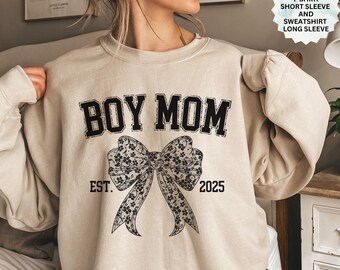 Boy Mom Sweatshirt: Personalized Est  Mama of Boys Gift